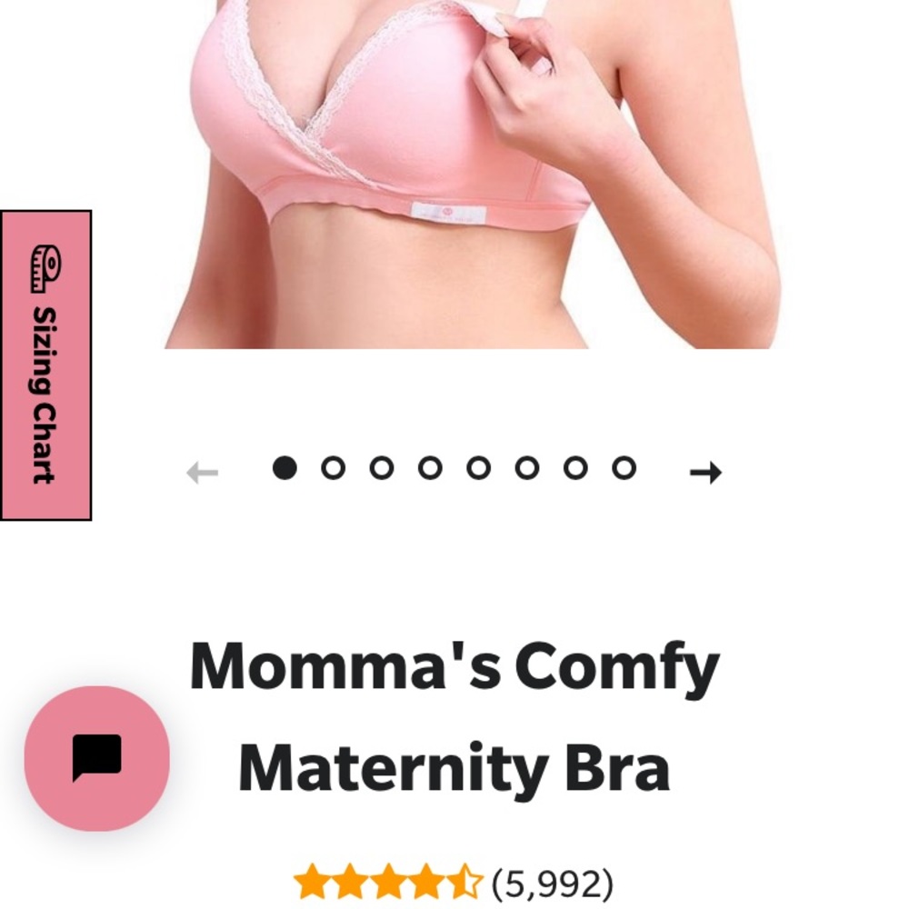 Set of 2 Momma’s Shop maternity nursing bras M US unopened pink peach